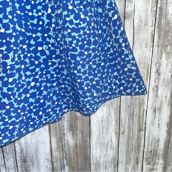 Talbots T by Talbots Blue Graphic Blossoms Skort - Picture 3 of 6